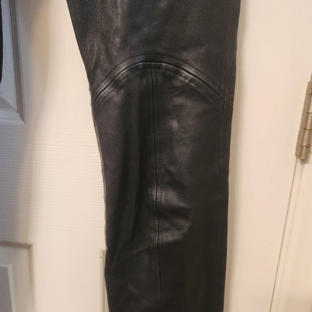 Diane Von Furstenberg Lamb leather Warrior Pants NWOT size 2